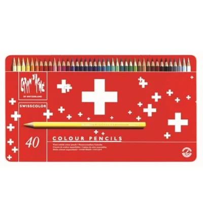 Bild av Caran D&#039;Ache Cd 1285 740 Swisscolor Färgpennor I Metalllåda, förpackning med 40