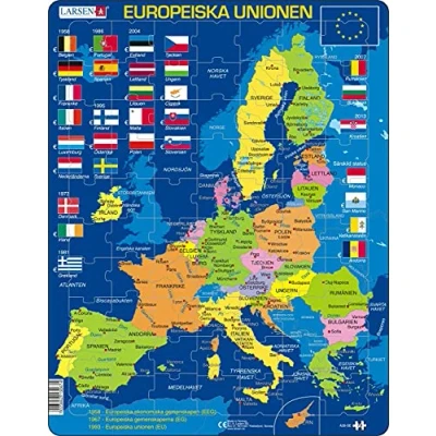 Bild av Larsen A39 Den europeiska unionen (EU), Svensk version, pussel med 70 bitar