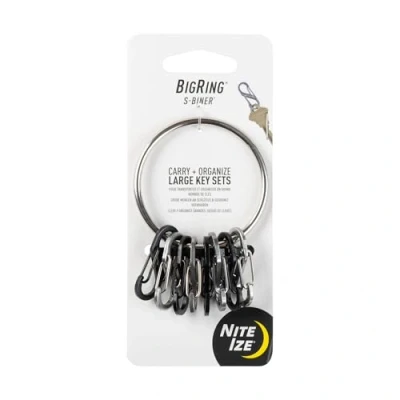 Bild av Nite Ize BigRing Stål 4 Svart/4 SS S binrar