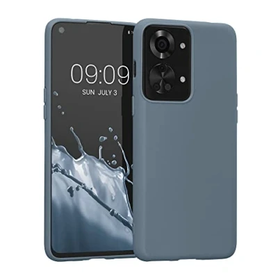 Bild av kwmobile fodral kompatibelt med OnePlus Nord 2T 5G mjukt smalt skyddande TPU silikonskydd mörk skiffer