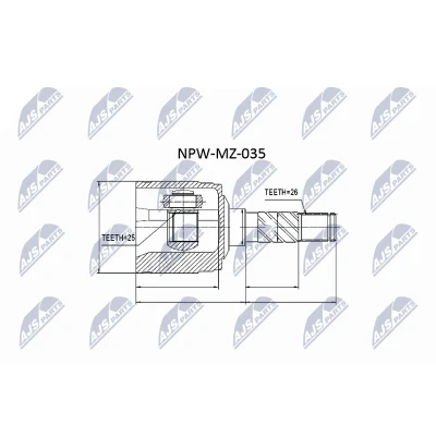 Bild av Ledsats, drivaxel Nty NPW MZ 035
