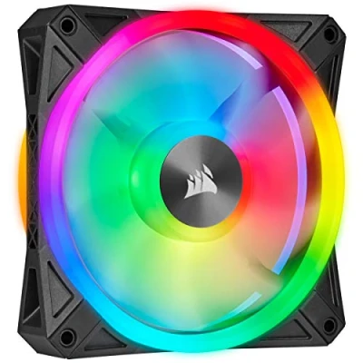 Bild av Corsair QL Series, QL140 RGB, 140mm RGB LED Fan, Dual Pack with Lighting Node CORE