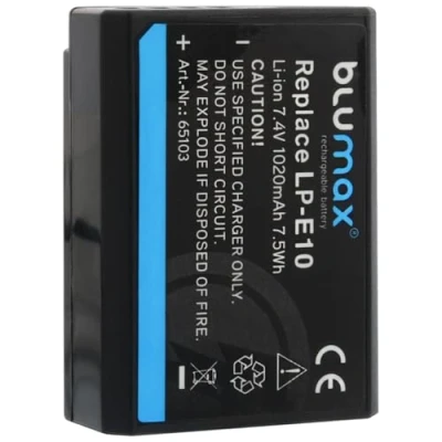 Bild av Blumax Batteri för Canon LP E10 1020 mAh Kompatibel med EOS 1100D 1200D 1300D Rebel T3 T5 T6 1020mAh