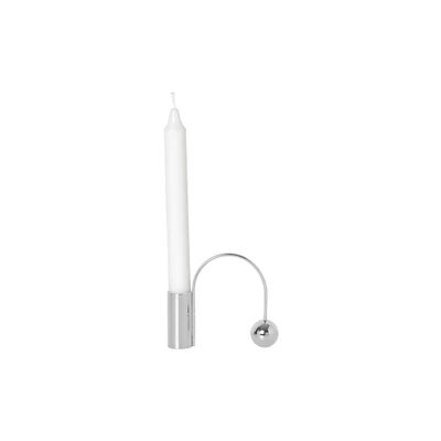 Bild av ferm LIVING Ljusstake Balance, krom, mässing, 9,5 cm