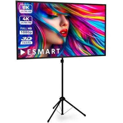 Bild av ESMART Expert x typ ultralätt stativduk [storleksval] 155 87 cm (70 tum) 16:9 hemmabio projektor LCD LED snabb montering förmonterat stativ väska