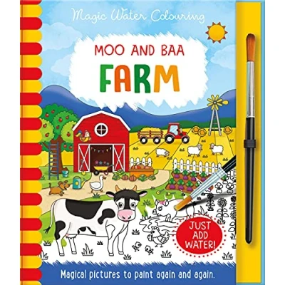 Bild av Moo and Baa Farm, Mess Free Activity Book (Magic Water Colouring)