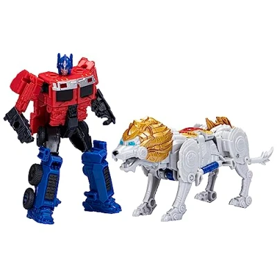 Bild av Filmen Transformers: Rise of the Beasts, Beast Alliance, Combiners 2 pack med Optimus Prime leksaker, från 6 år, 12,5 cm