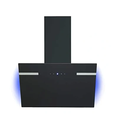 Bild av Spisfläkt 60 cm huvudfri snedkåpa svart glas touch LED respekta