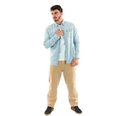 Bild av Levi&#039;s Barstow Western Standard Skjorta, Storlek: XL, Burnett light chambray