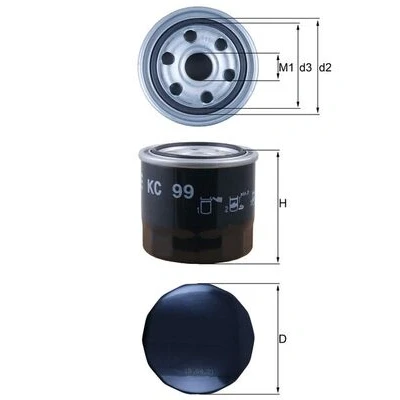 Bild av MAHLE ORIGINAL KC 99 Filtre à Carburant vissé