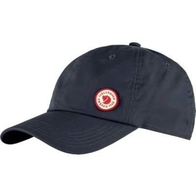 Bild av Fjällräven Blå unconstructed Keps Logo Cap Dark Navy Dad @ Hatstore