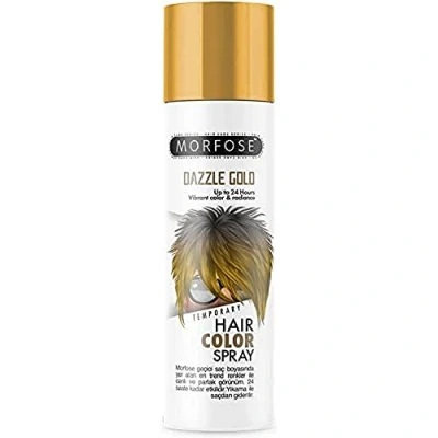 Bild av Morfose Dazzle Gold Temporary Hair Color Spray 150 ml Tillfällig hårspray för hårfärg guld