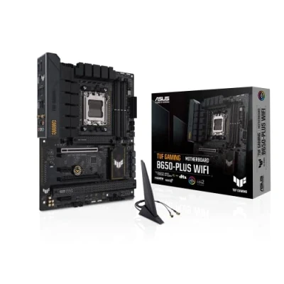 Bild av ASUS TUF GAMING B650 PLUS WIFI moderkortssockel AMD AM5 (Ryzen 7000, ATX, PCIe 5.0, DDR5 minne, 14 strömsteg, USB 3.2 Gen 2 x typ C, WiFi6, Aura Sync)