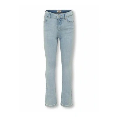 Bild av Kids Only flickor slagjeans KOGBLUSH utsvängd DNM DIA132, Ljusblå denim, 134
