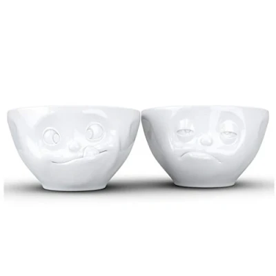 Bild av FIFTYEIGHT PRODUCTS/koppar/små skålar, set nr 3 &quot;läckra &amp; blyerts&quot; (porslin, 100 ml, vit, tillverkad i Tyskland)