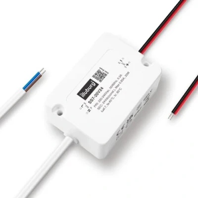 Bild av illuburg LED transformator 24 V 20 W vattentät IP67 flimmerfri för remsa lampa nätdel drivare strömförsörjningsenhet