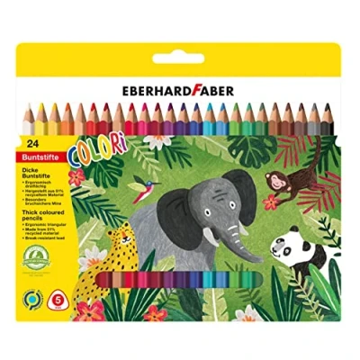 Bild av Eberhard Faber 511425 färgpennor set Colori, 24 jumbo i ergonomisk triangelform