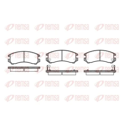 Bild av REMSA 0219.02 Jeu de plaquettes frein Essieu avant contact signal d&#039;usure inclus SUZUKI: SWIFT 2, NISSAN: SUNNY 2 Hatchback