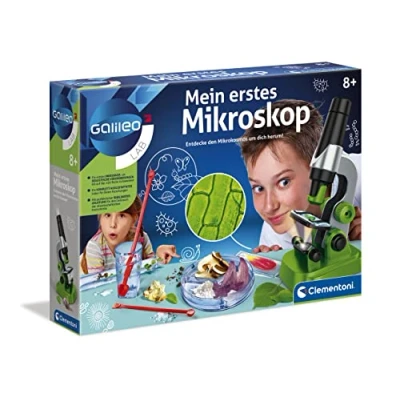 Bild av Galileo Lab Mitt första mikroskop, leksak för barn från 8 år, spännande biologilaboratorium små forskare, mikrobiologi skolbarn Clementoni 59120