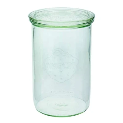 Bild av Weck 782 fallglas 1 050 ml (högkvalitativ konservering; konserveringsglas med glaslock, för värmebeständig; mikrovågsugnssäker, ugnssäker ; rund kantglas) 6 stycken genomskinliga