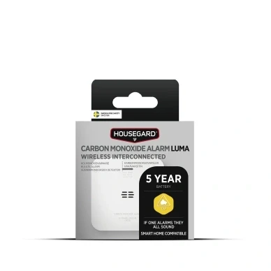 Bild av Housegard Luma carbon monoxide alarm, wireless, incl. 5 year battery, white