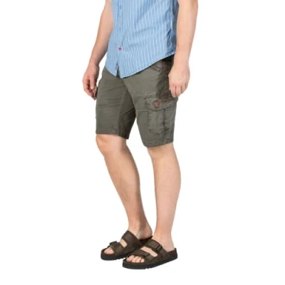 Bild av Timezone Herr cargo bermudashorts regular RYKERTZ kort medium midja normal passform, 1202 8686 tvättad metallgrå, 31W