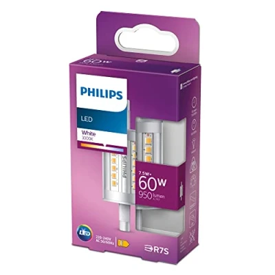 Bild av Philips Classic Specialljuskälla, LED ljuskälla, 60W, R7S, Vitt ljus, 3000 kelvin, 15 000 timmar, Ej dimbar