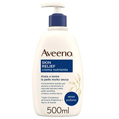 Bild av AVEENO, lugnande närande kräm, hudrelief, torr till mycket hud, parfymfri, 500 ml