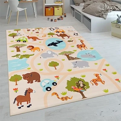Bild av Paco Home Barnmattor, Stora mattor för Barnrum med olika Designer Lekmattor Färgglada, Storlek:200x290 cm, Färg:Flerfärgad 2