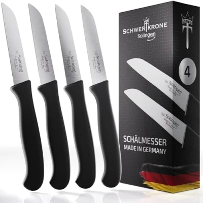 Bild av Solingen knivsats rak böjning/grönsaksmätare vass kökskniv skalkniv för alla ändamål kniv/Tyskland rostfri 3 tum / handavdrag tunn slipning supervass diskmaskin lämplig