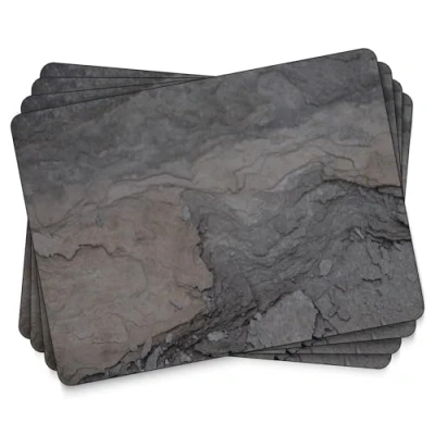 Bild av Pimpernel 40,1 x 29,8 cm MDF med korkbaksida midnatt skiffer bordstabletter, set 4, flerfärgad