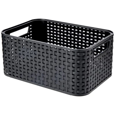Bild av Curver förvaringslåda, polypropen, antracit, 28,5 x 19,4 13 cm
