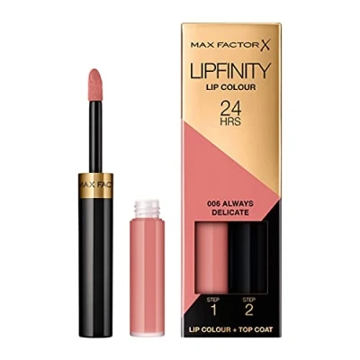 Bild av Max Factor Lipfinity Flytande läppstift, Storlek: 2.3 ml, 6 always delicate
