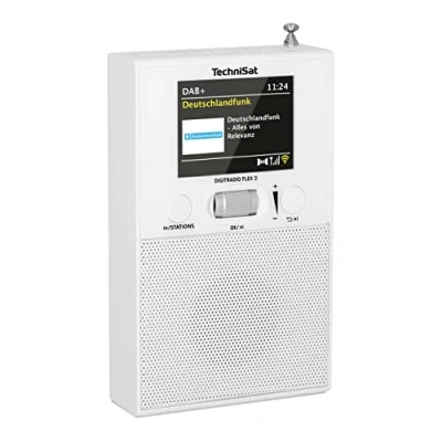 Bild av TechniSat DIGITRADIO Flex 2 DAB uttagradio (DAB+ radio, FM, ljudingång, Bluetooth ljudstreaming, radioväckarklocka, favoritminne) vit