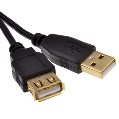 Bild av kenable GOLD USB 2.0 förlängningskabel 24 AWG höghastighetskabel A kontakt till uttag 4 m [4 meter]