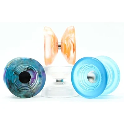 Bild av YoyoFactory Atom Smasher Yo With Ball Bearing BLUE (string and tips included, great for DNA fingerspins, modern freestyle yoyo)