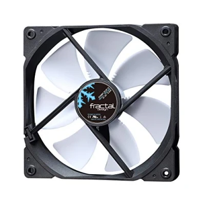 Bild av Fractal Design Dynamic X2 GP 14 datorfläkt tyst fläkt högt luftflöde 140 x 25 mm 1 000 RPM FDB lager Trip Wire aerodynamiskt formade struts 12 V svart/vit (enkel)