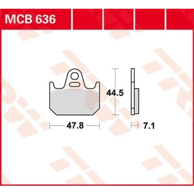 Bild av TRW Organic Allround MCB636 Jeu de plaquettes frein