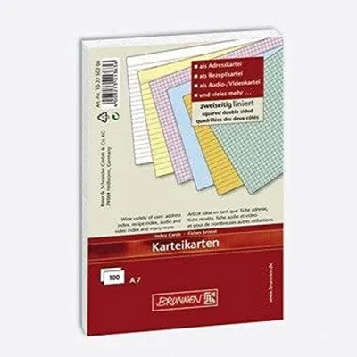 Bild av Brunnen Indexkort, Blandade färger, A7, Paket med 100
