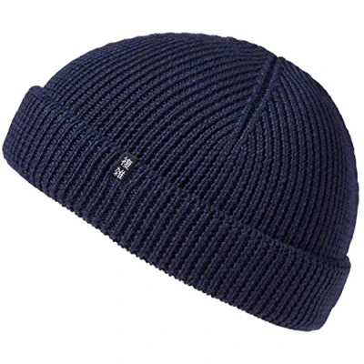 Bild av Enter the Complex® Fisherman beanie, 100 % merinoull, trattarmössa, troyer, ribbstickad, män och kvinnor, Beige, one size