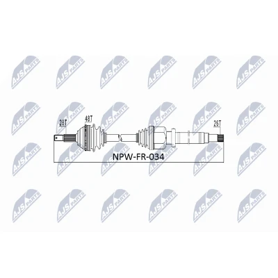 Bild av Drivaxel, Framaxel, ford transit buss, flak/chassi, skåp, tourneo 1C153B436CD, 1C153B436CE, 1C153B436CF, 4