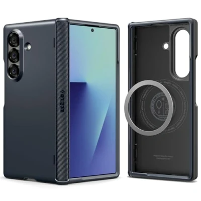 Bild av Spigen Slim Armor Pro MagFit Case för Samsung Galaxy Z Fold 7 Skal Fodral, MagSafe kompatibel med [SecuLink] metallfäste vid gångjärnet säker passform Metal Slate