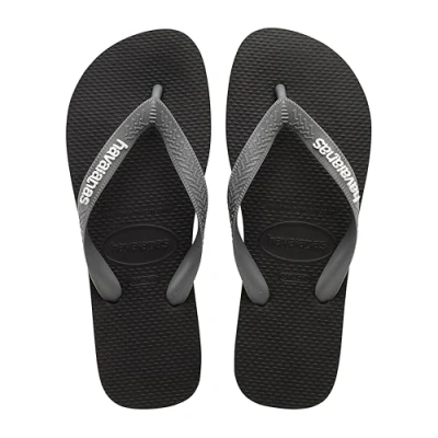 Bild av Havaianas unisex topp logotyp pop up flip flop, svart/stål grå, 4,5/5 UK, Svart stålgrå, 4.5/5 UK