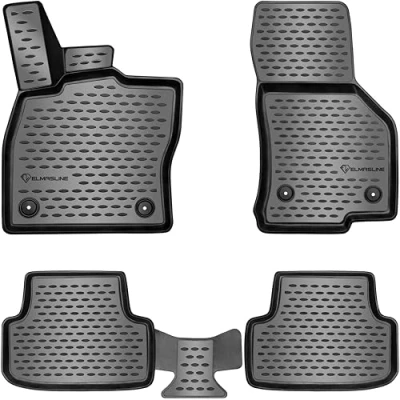 Bild av ELMASLINE 3D gummimattor set för SEAT ATECA årsmodell 20162024 Extra hög kant golvmattor tillbehör