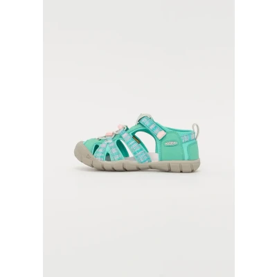 Bild av Keen Seacamp Vandringssandaler för barn, Storlek: 25/26, Bright aqua/giggle pink Konstmaterial/textil