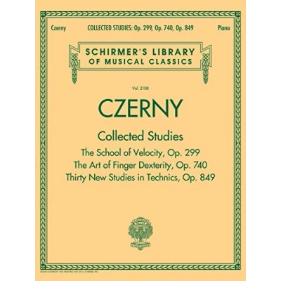 Bild av Schirmer&#039;s library of musical classics czerny: collected studies op. 299, 740, 849 piano