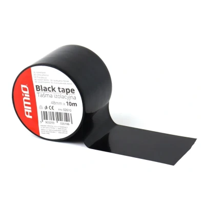 Bild av AMiO 02610 Tejp 48mm svart PVC (Polyvinylklorid) 10m