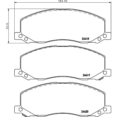 Bild av HELLA 8DB 355 013 061 Jeu de plaquettes frein avec indicateur d&#039;usure OPEL: Insignia A 3/5 portes, Sports Tourer, Berline