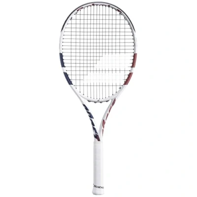 Bild av Babolat, Tennisracket modell Boost Drive, grepp 0, blå korall vit, lätt grafitram, stora vänner, repplan 16 x 19, för tillfälliga spelare som vill göra framsteg enkelt