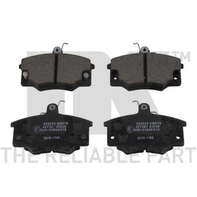 Bild av NK 222322 Jeu de plaquettes frein contact signal d&#039;usure exclu avec tôle anti bruit accessoires FIAT: Punto I 3/5 portes, Barchetta